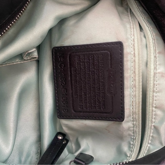 Vintage Black Leather Coach Hobo Bag - Picture 4 of 5